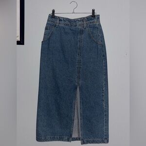 Vintage Guess Denim Midi Skirt